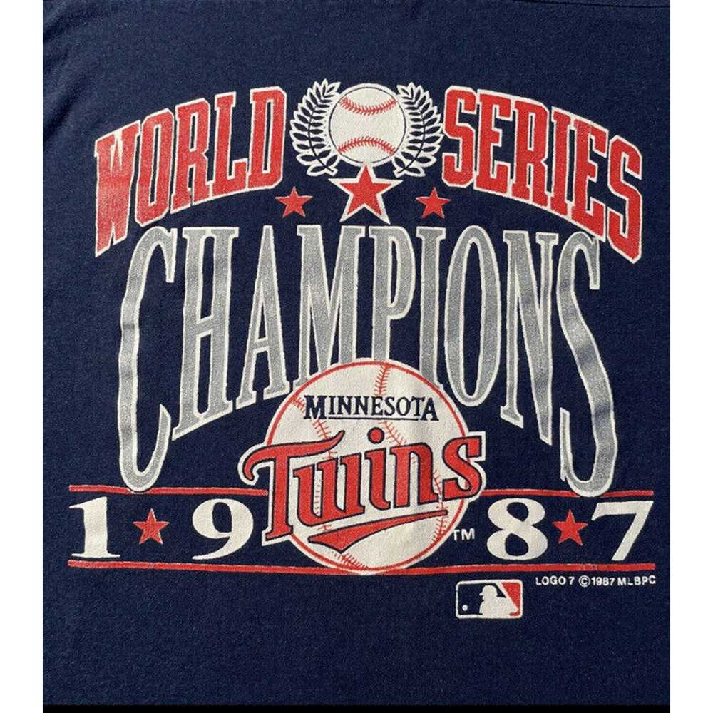 Logo 7 Vintage 80s Minnesota Twins World Champion… - image 2