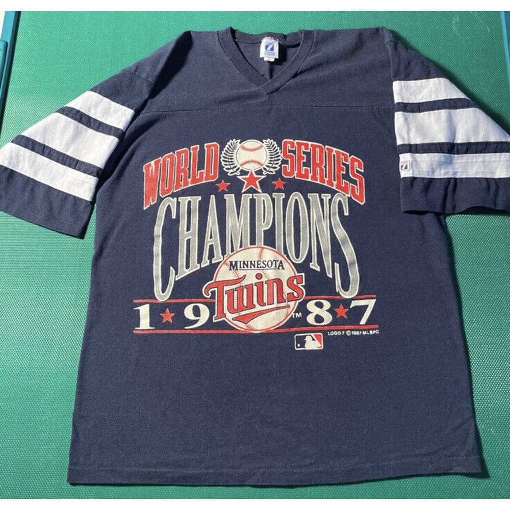 Logo 7 Vintage 80s Minnesota Twins World Champion… - image 3