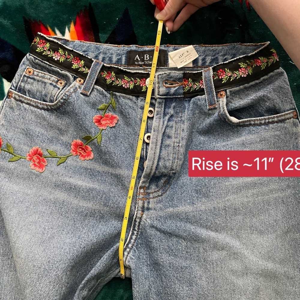 ABS by Allen Schwartz embroidered jeans (1990’s) - image 6
