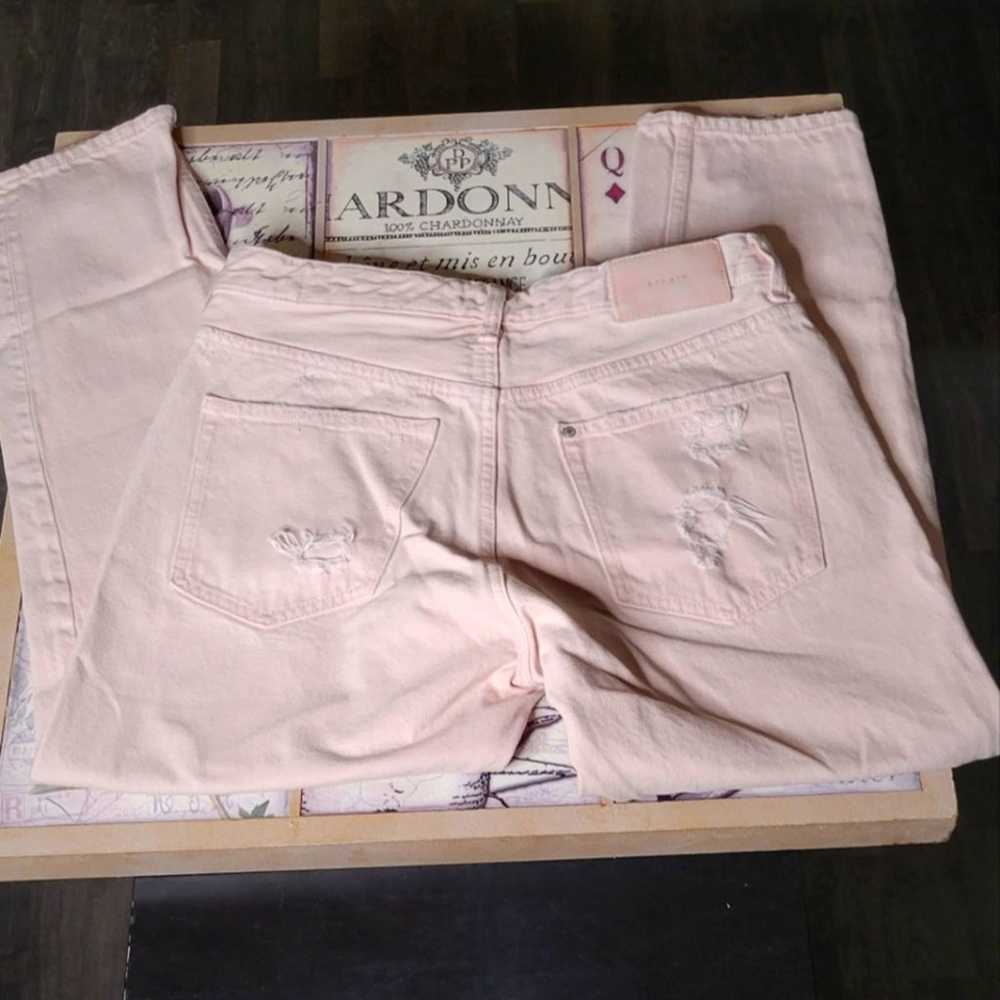 H&M Vintage Light Pink Distressed Mom Jeans - image 4
