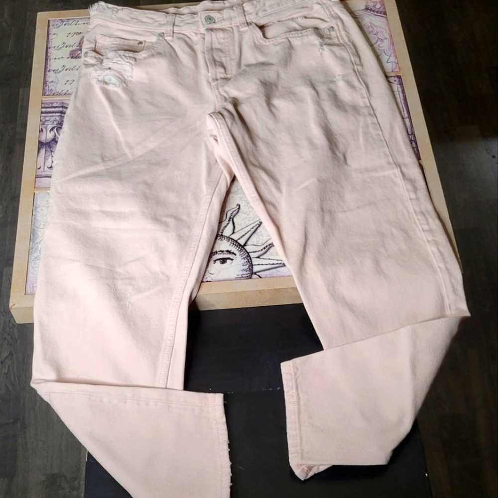 H&M Vintage Light Pink Distressed Mom Jeans - image 6