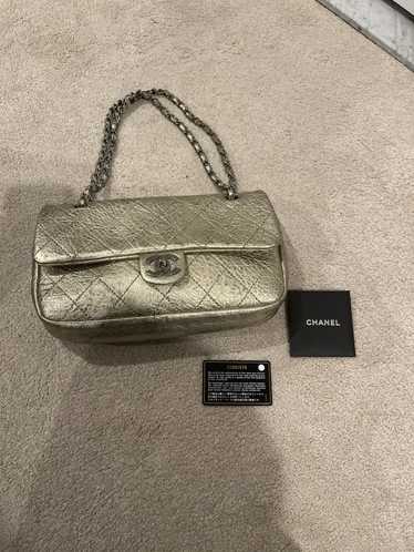 Chanel Chanel Distressed Metallic Pewter Flap bag