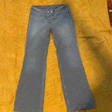 Flared Y2K Blue Jeans Denim Y2K Flare Pants Low Rise Blue Denim Flare Pants  2000s High Waisted Boho Hippie Vintage Y2K Jeans Never Worn M 