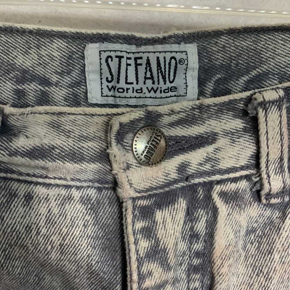 Vintage 90s Women’s Stefano Jeans Gray Wash Size … - image 12