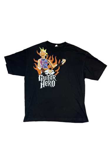 Vintage 2007 guitar hero video game promo tee