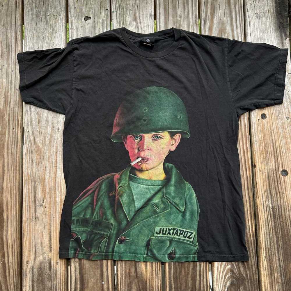 Rare × Streetwear × Vintage Juxtapoz Army Boy Tee - image 1