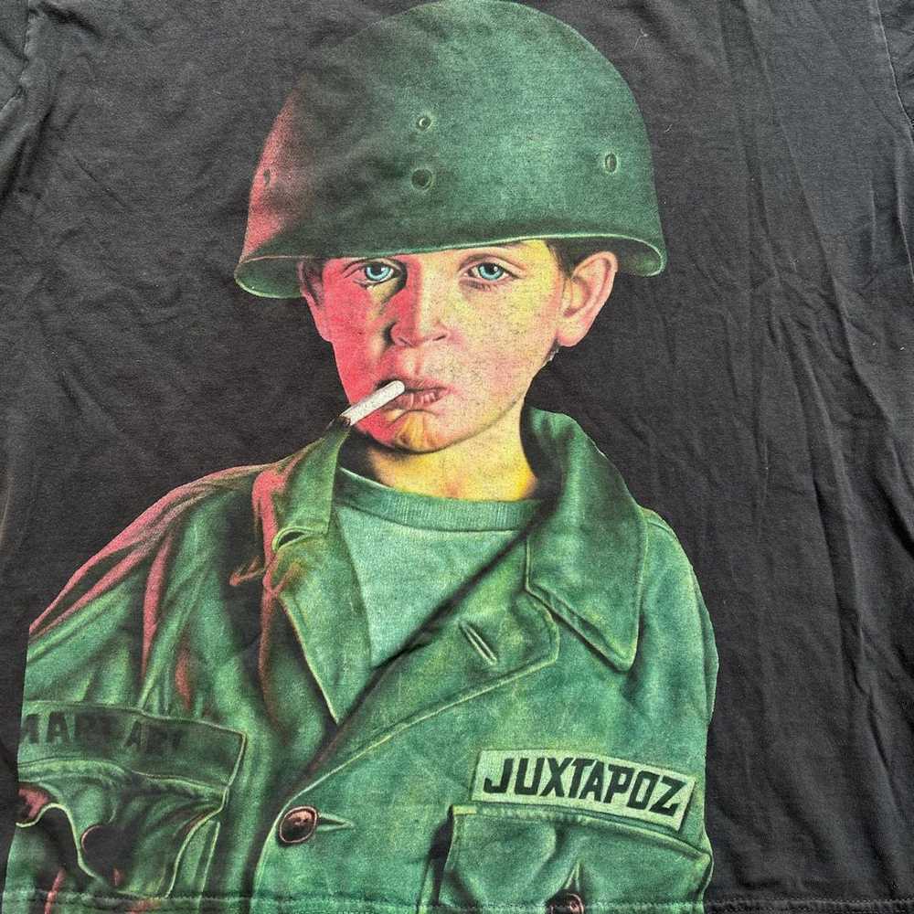 Rare × Streetwear × Vintage Juxtapoz Army Boy Tee - image 2