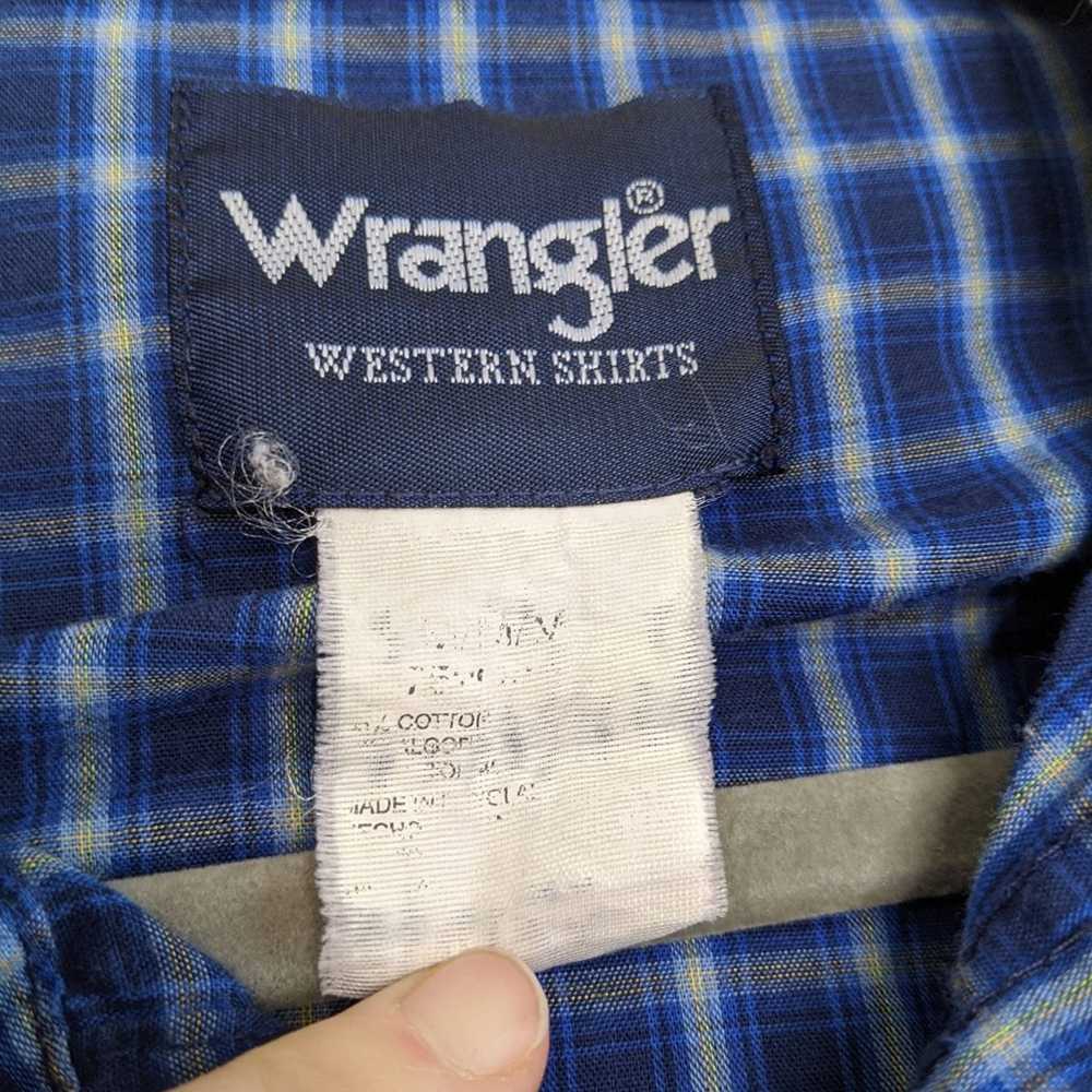 Wrangler Vintage Wrangler Western Pearl Snap Flan… - image 3