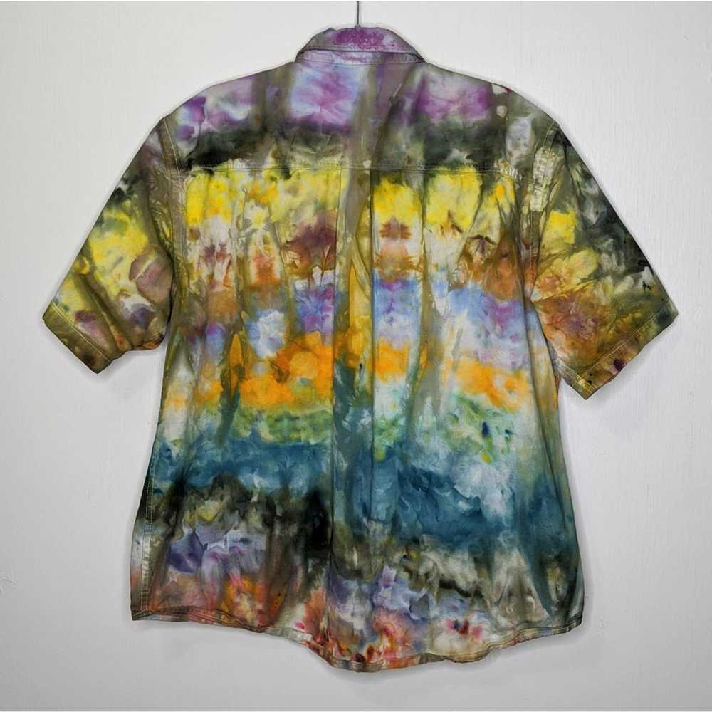 Vintage Vintage Custom Ice Tie Dye Button Flannel… - image 3