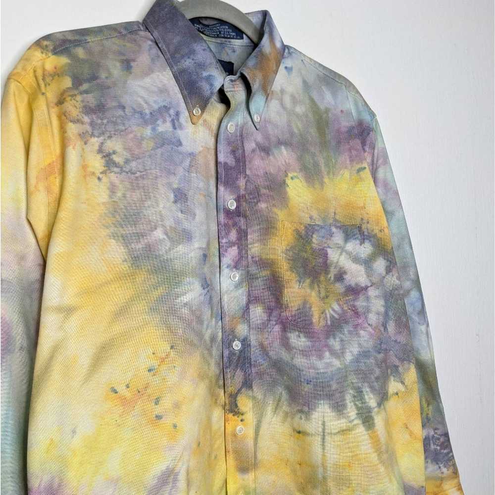 Vintage Vintage Custom Ice Tie Dye Button Flannel… - image 2