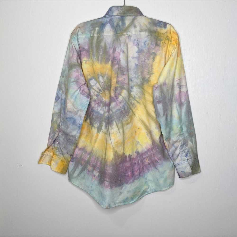 Vintage Vintage Custom Ice Tie Dye Button Flannel… - image 4