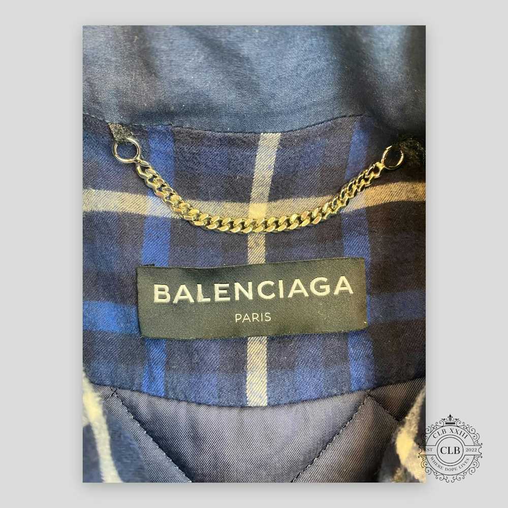 Balenciaga BALENCIAGA FLANNEL PADDED JACKET - BLUE - image 3