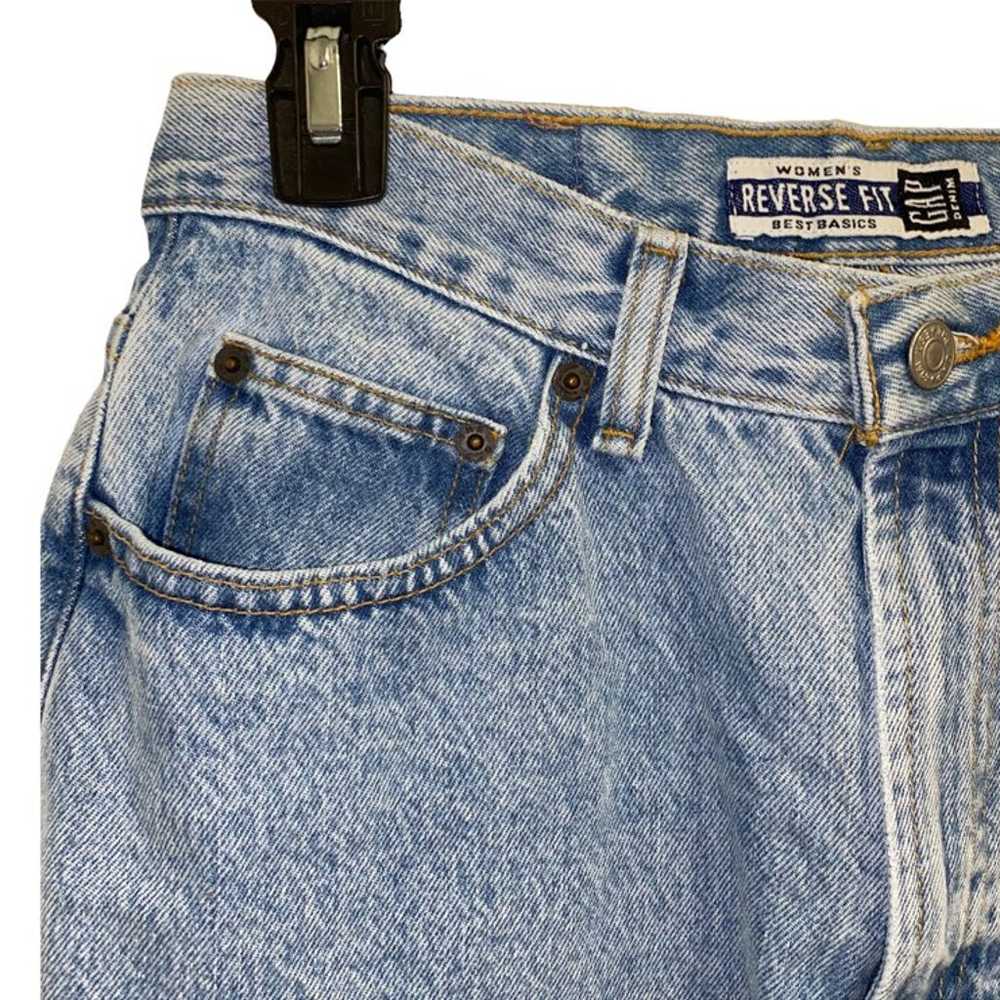 GAP Vintage 90s Y2K Jeans High Rise Reverse Fit S… - image 7