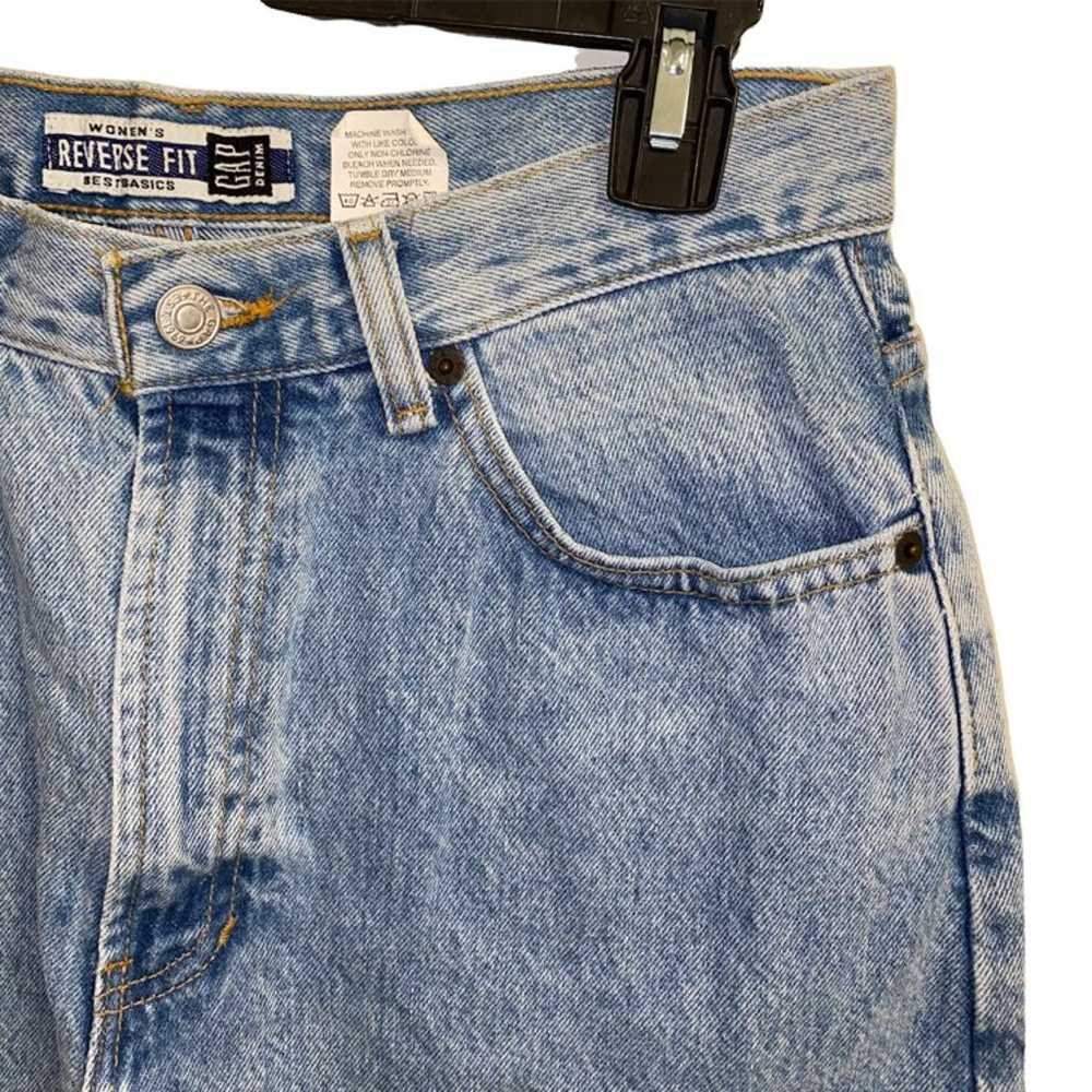 GAP Vintage 90s Y2K Jeans High Rise Reverse Fit S… - image 8