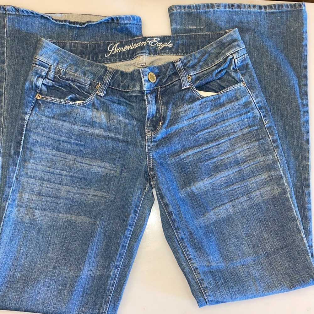 EUC vintage American Eagle 8 Real Flare Jeans Den… - image 1