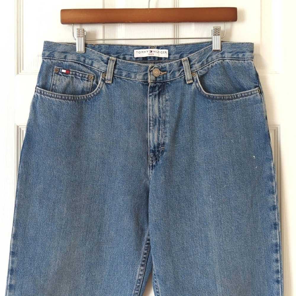 Tommy Hilfiger Y2K Vintage Medium Wash High Rise … - image 2