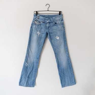 Vintage Y2K Diesel Low Rise Flare Jeans Size 27 - image 1