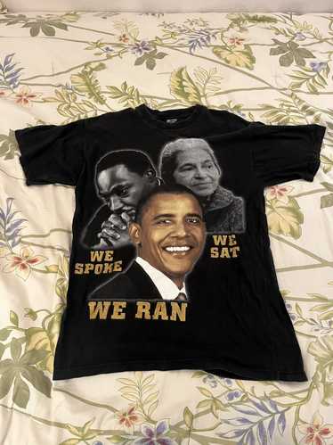 Streetwear × Vintage Y2K Obama presidential shirt