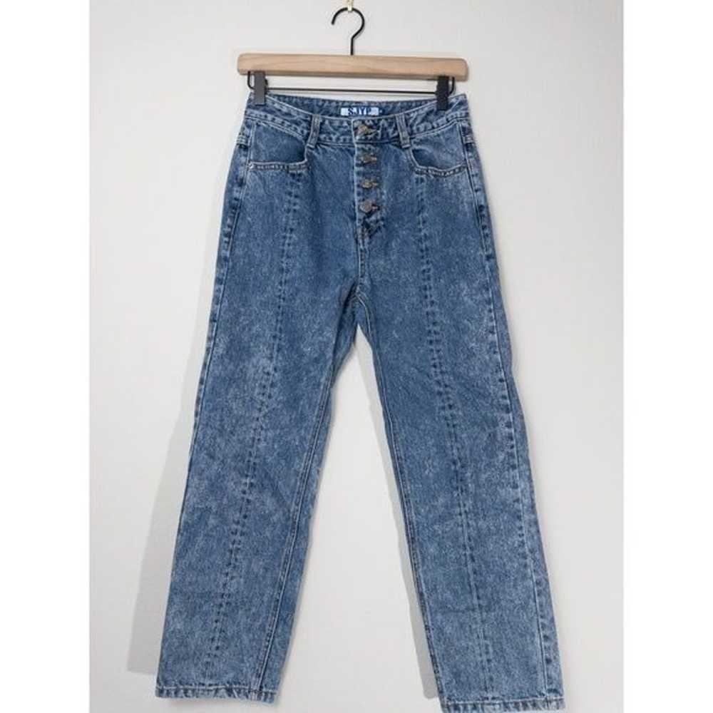 SJYP Rigid Wash Straight Leg Jean S Button Fly An… - image 4