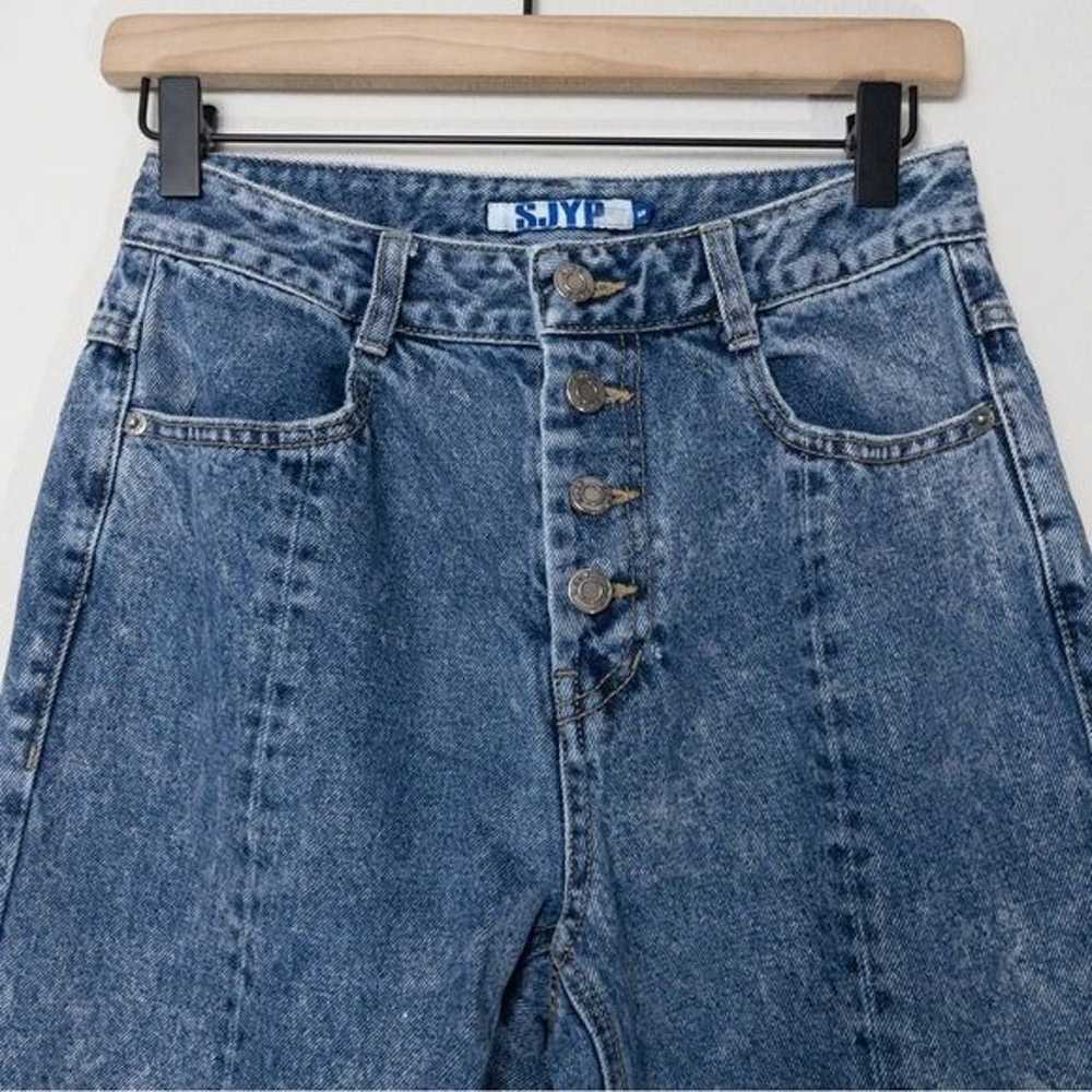 SJYP Rigid Wash Straight Leg Jean S Button Fly An… - image 5