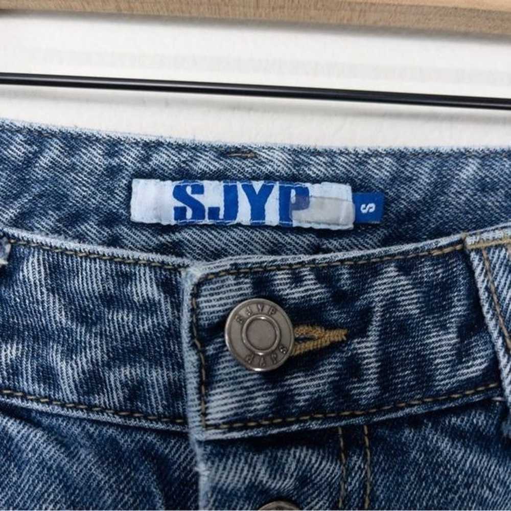SJYP Rigid Wash Straight Leg Jean S Button Fly An… - image 6