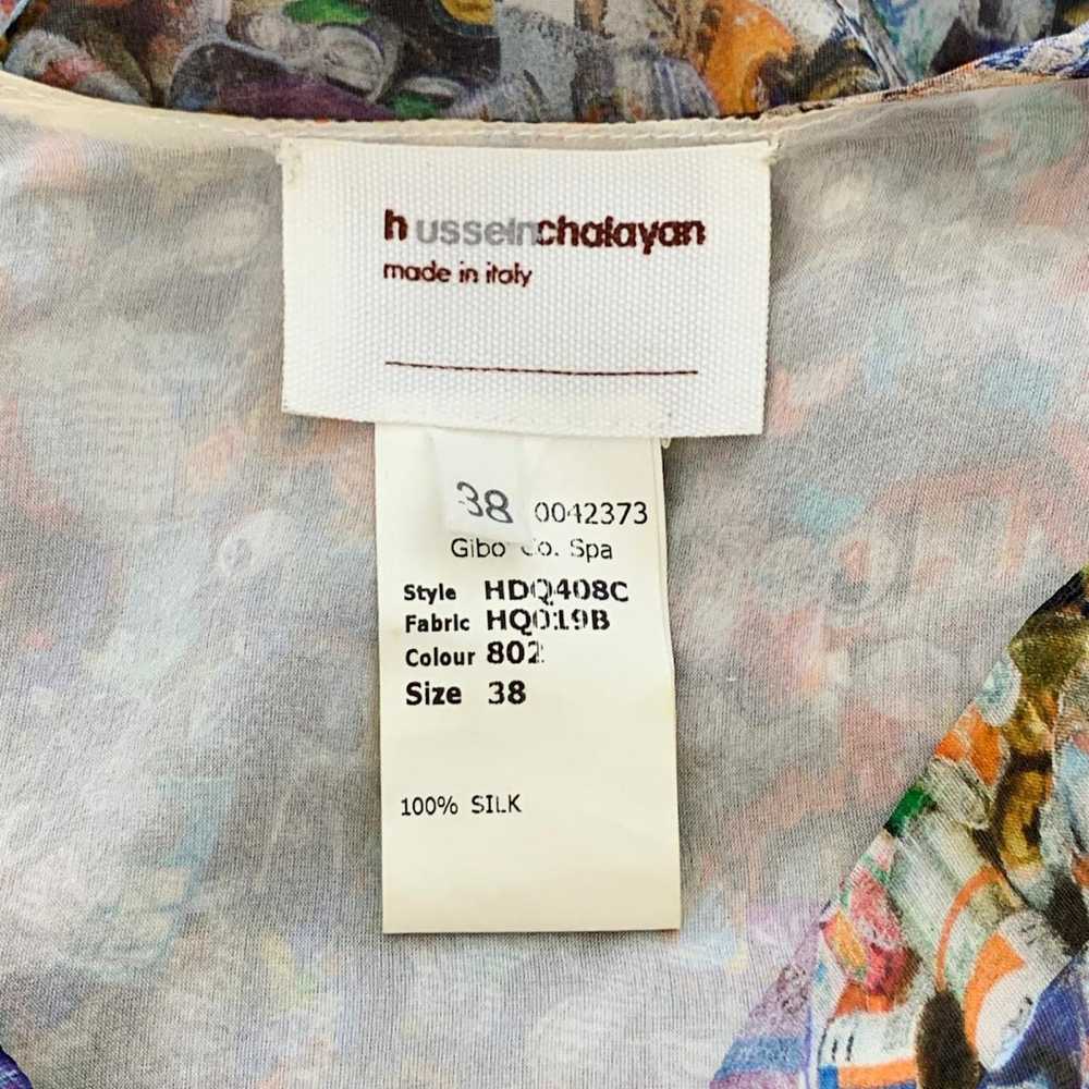 Hussein Chalayan 90s Trash Print Silk Top - image 4