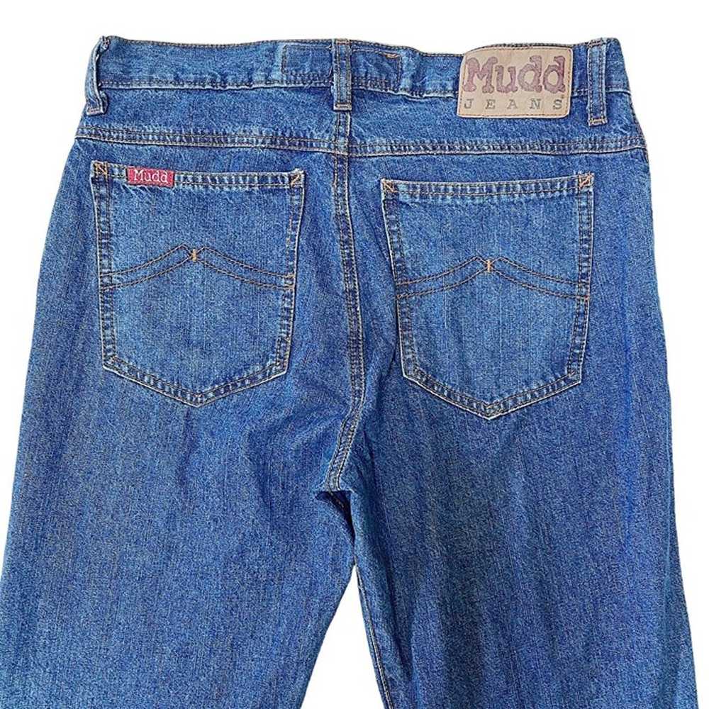 Vintage Mudd Jeans mid rise dark wash floral ultr… - image 12