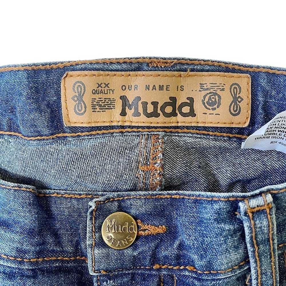 Vintage Mudd Jeans mid rise dark wash floral ultr… - image 3