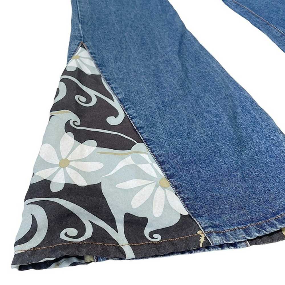 Vintage Mudd Jeans mid rise dark wash floral ultr… - image 5