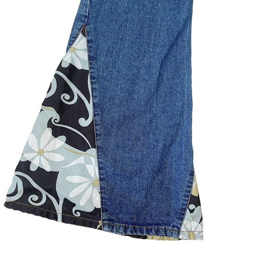 Vintage Mudd Jeans mid rise dark wash floral ultr… - image 6