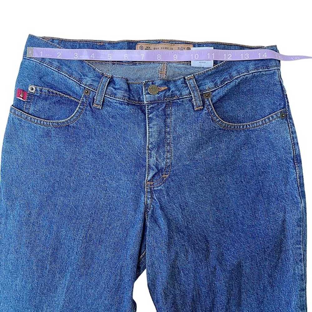 Vintage Mudd Jeans mid rise dark wash floral ultr… - image 7