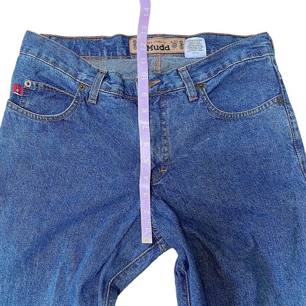 Vintage Mudd Jeans mid rise dark wash floral ultr… - image 9