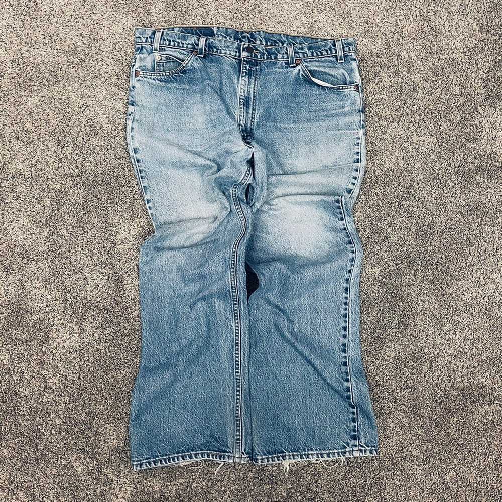 90s Levi’s 517 Orange Tab Jeans 42x30 - image 4