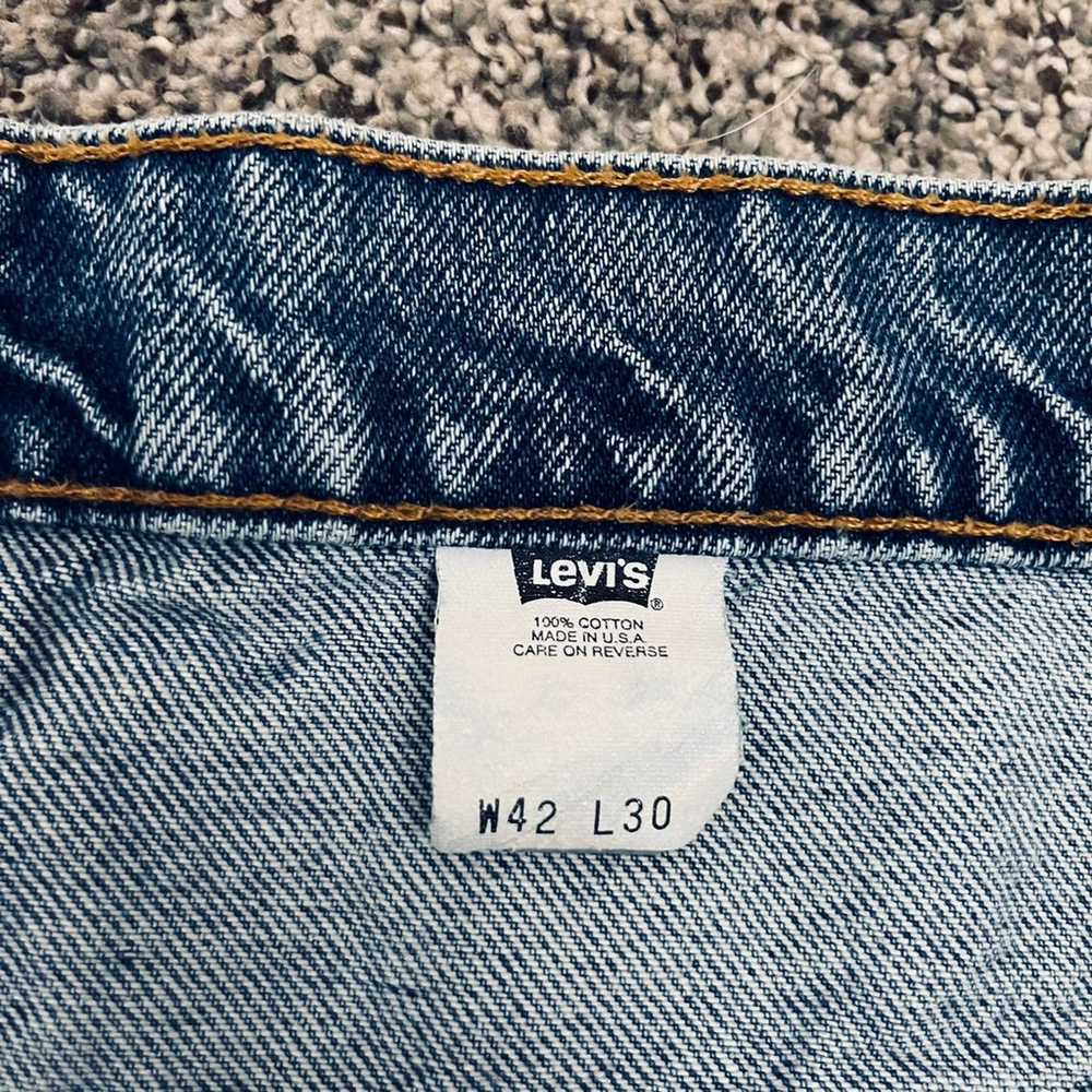 90s Levi’s 517 Orange Tab Jeans 42x30 - image 6