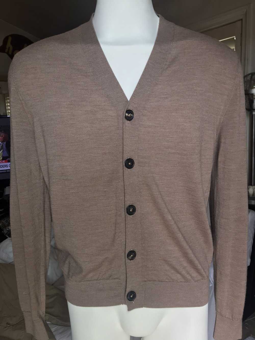 Paul Smith Taupe cardigan merino wool - image 1