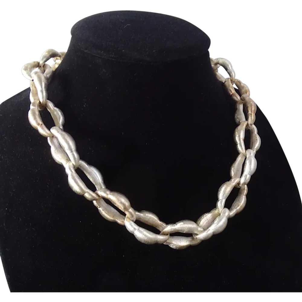 Paola Valentini Big Link Chunky Sterling Silver S… - image 1