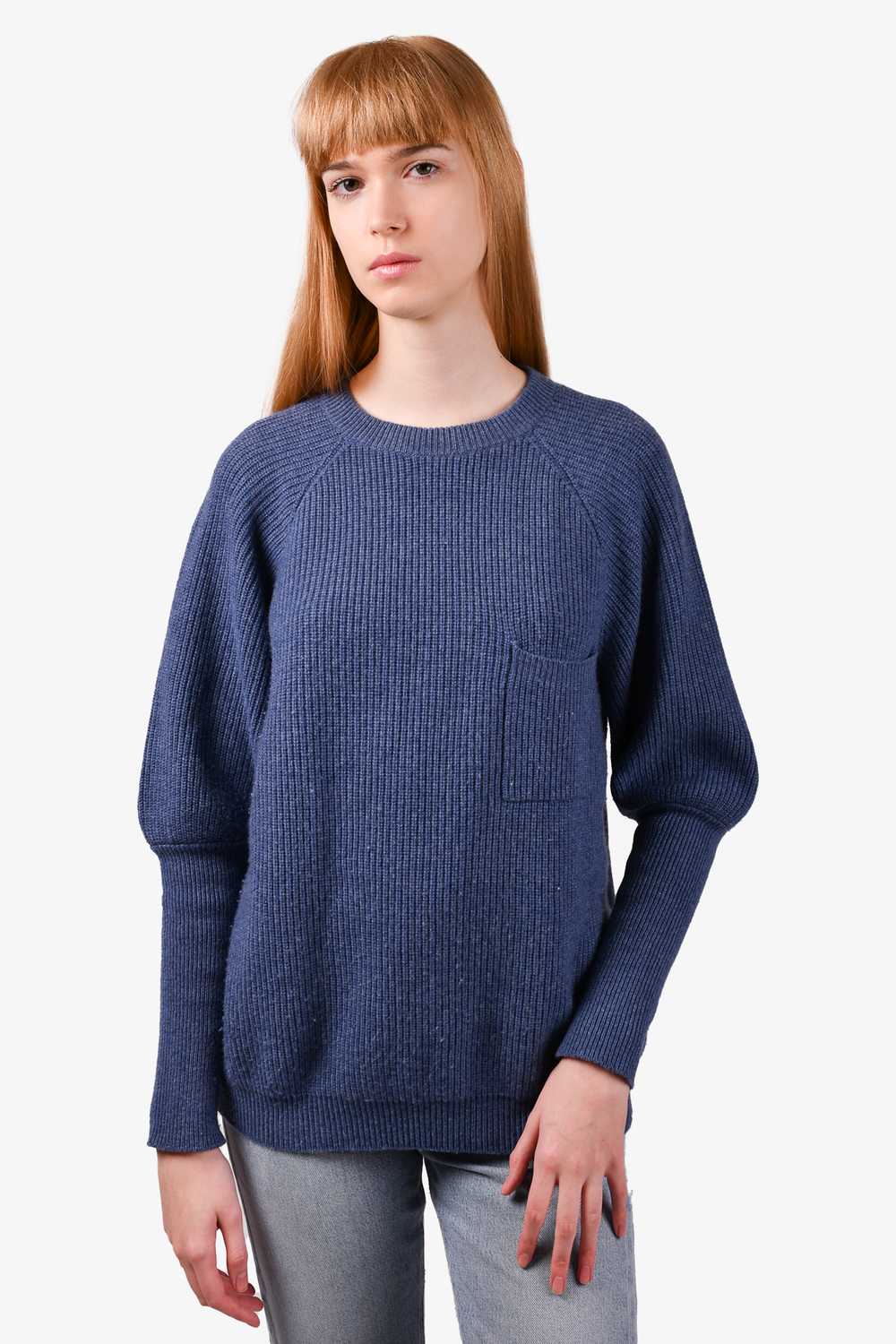 Brunello Cucinelli Blue Cashmere Knit Sweater Siz… - image 1