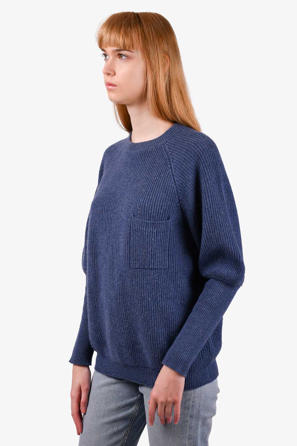 Brunello Cucinelli Blue Cashmere Knit Sweater Siz… - image 3