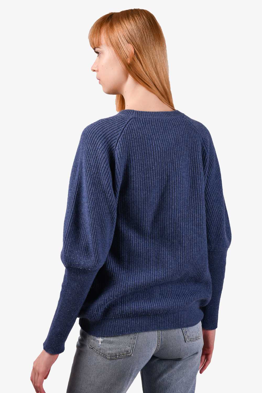 Brunello Cucinelli Blue Cashmere Knit Sweater Siz… - image 4