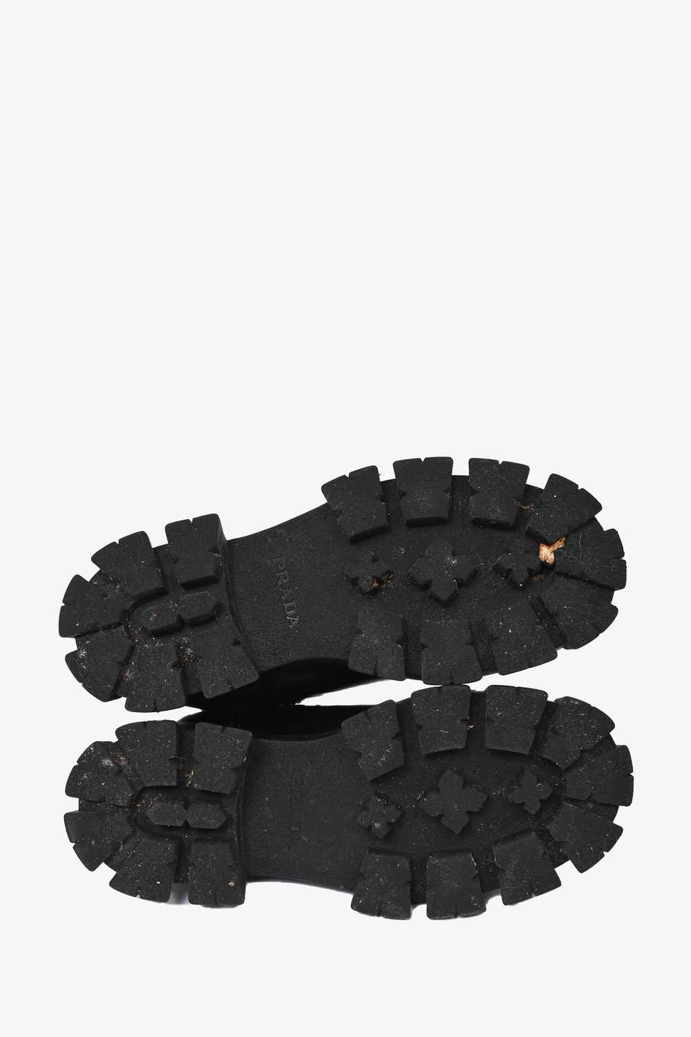 Prada Black Leather Monolith Lug Sole Chelsea Boo… - image 6