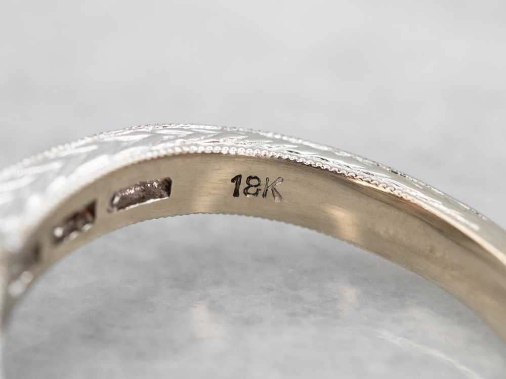 Curved White Gold Diamond Enhancer Band - image 3