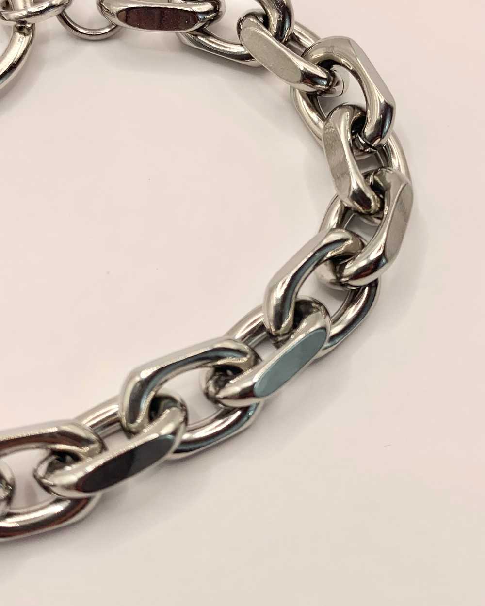 Chunky angular rolo steel bracelet - image 5