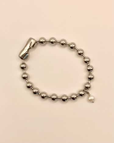 Freshwater pearl ball chain bracelet