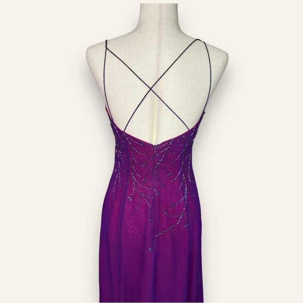 VINTAGE Nadine Y2K Purple Pink Beaded Prom Dress … - image 5