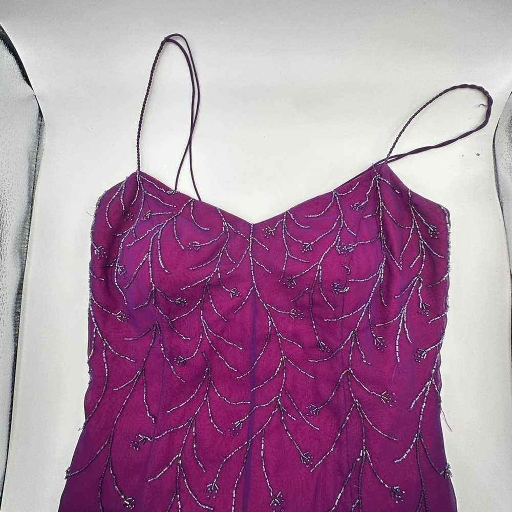 VINTAGE Nadine Y2K Purple Pink Beaded Prom Dress … - image 7