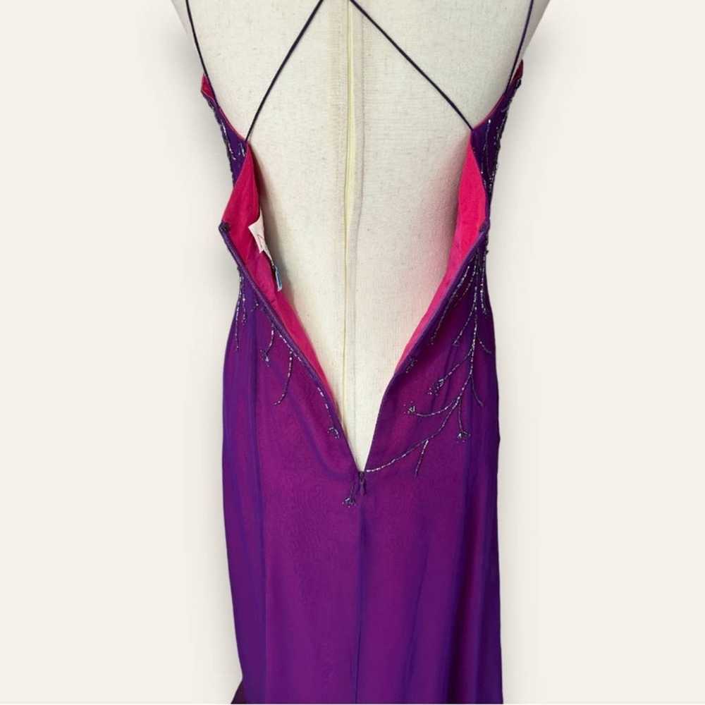 VINTAGE Nadine Y2K Purple Pink Beaded Prom Dress … - image 8