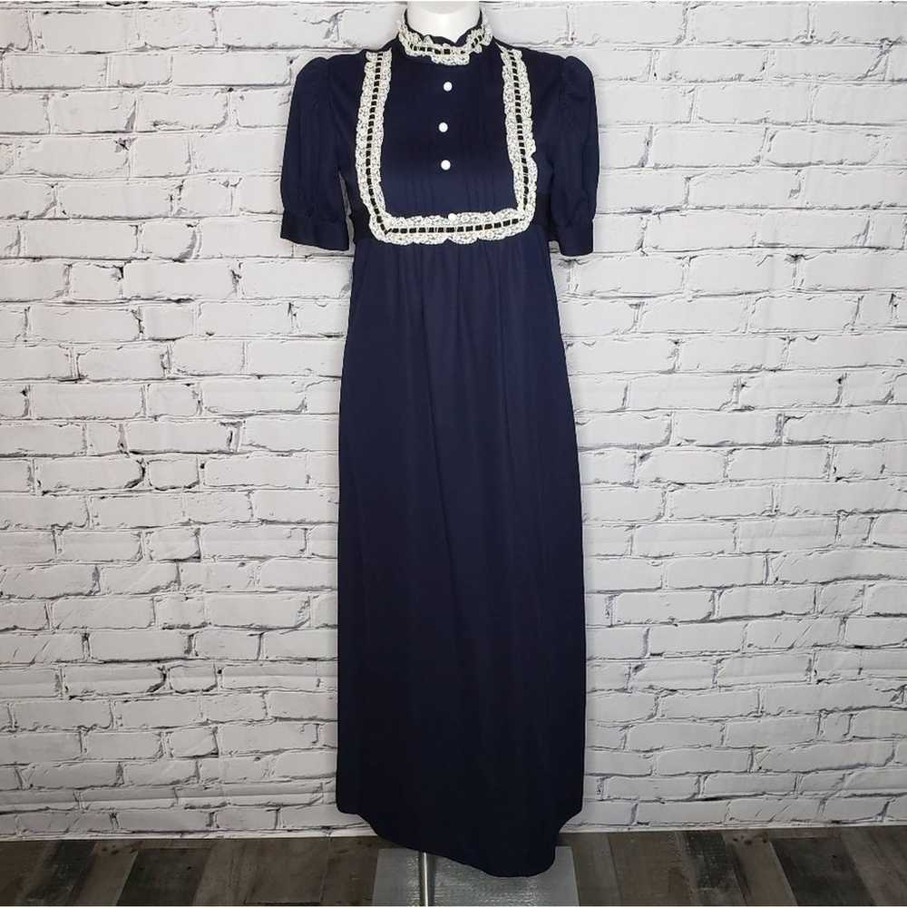 Vintage Glenbrook Navy Prairie Maxi Dress - image 3