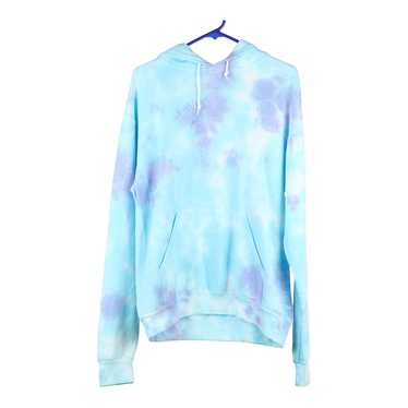 Artists Union Tie-Dye Hoodie - Medium Blue Cotton… - image 1