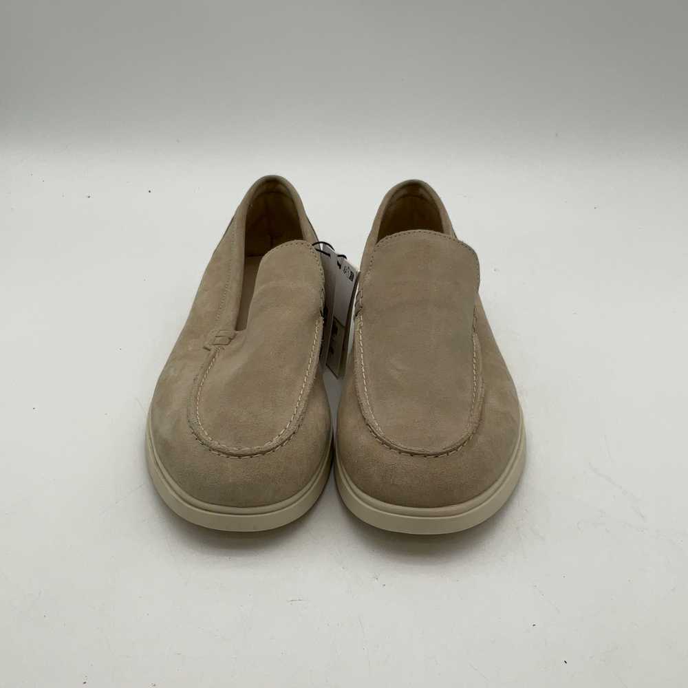 Zara NWT Mens Beige Leather Round Toe Slip-On Cla… - image 1