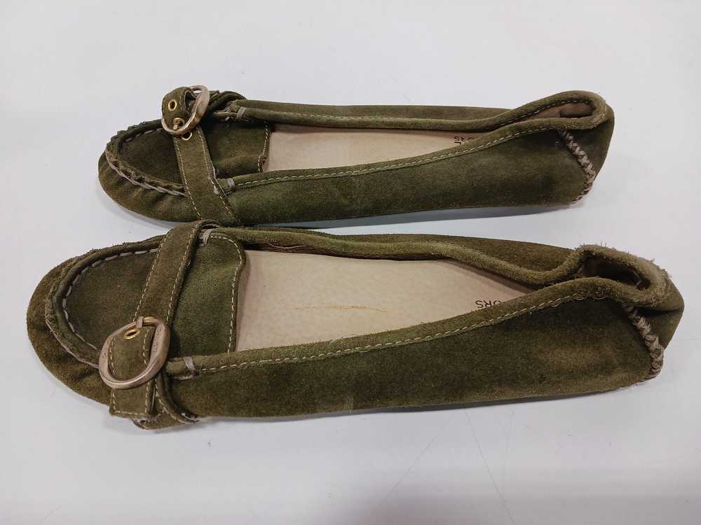 Michael Kors Green Suede Slippers Size 8.5 - image 1